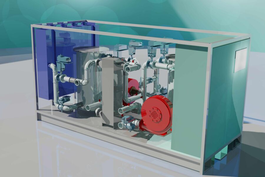 Pilot plants for exhaust air purification